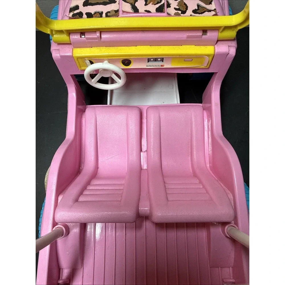 Barbie Jeep Safari Animal Lovin' Pink Leopard Print Mattel Vintage 1988